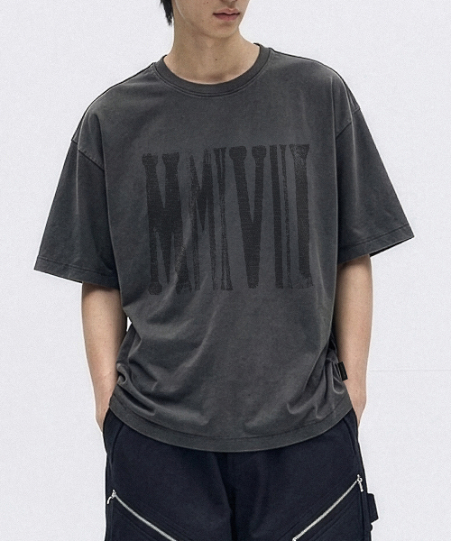 MAISON MINED(メゾンミネド)の「MMXVIII VINTAGE HALF T WASHED BLACK(Tシャツ/カットソー・メンズ・その他・SMALL/MEDIUM/LARGE)」の2枚目の写真