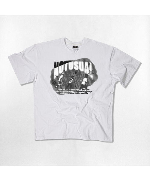 NOTUSUAL(ノットユージュアル)の「NUSLユース オーバーサイズ 半袖Tシャツ 4カラー(Tシャツ/カットソー・レディース・ブラック/ネイビー/ライトグレー/ホワイト・LARGE/MEDIUM/X-LARGE/SMALL)」の1枚目の写真