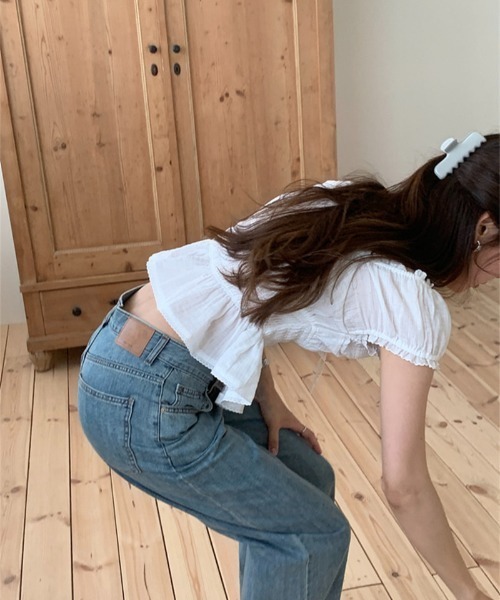 Aelina（エリナ）の「フリルパフスリーブトップス（シャツ/ブラウス・レディース・ホワイト・FREE）」の9枚目の写真