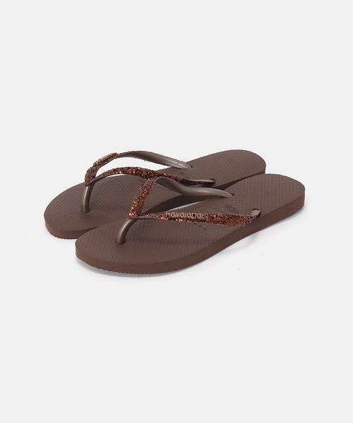 havaianas(ハワイアナス)の「【Havaianas/ハワイアナス】SLIM GLITTER II(サンダル・レディース・ブラック/ブラウン・24.5cm/23cm)」の2枚目の写真