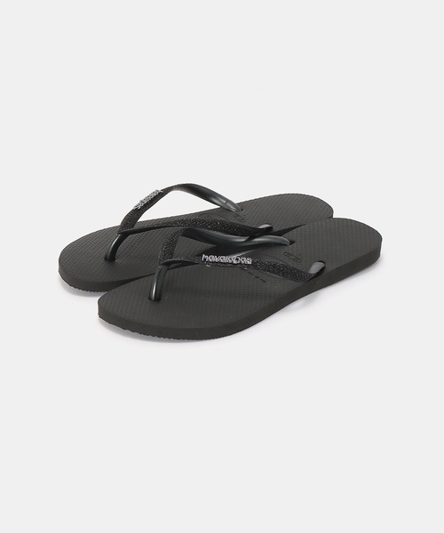 havaianas(ハワイアナス)の「【Havaianas/ハワイアナス】SLIM GLITTER II(サンダル・レディース・ブラック/ブラウン・24.5cm/23cm)」の1枚目の写真