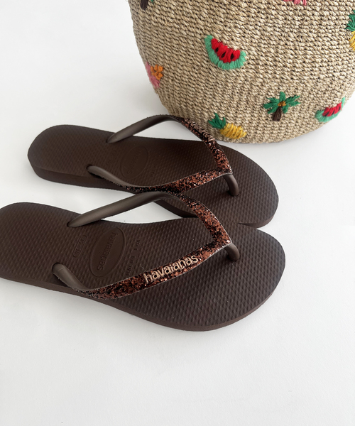 havaianas(ハワイアナス)の「【Havaianas/ハワイアナス】SLIM GLITTER II(サンダル・レディース・ブラック/ブラウン・24.5cm/23cm)」の14枚目の写真