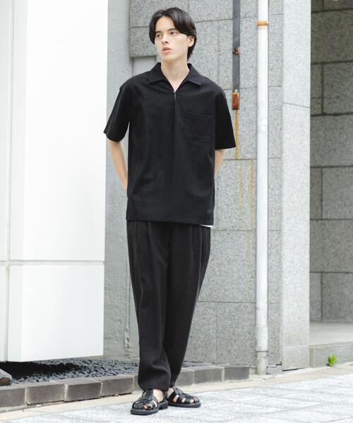 SENSE OF PLACE by URBAN RESEARCH(センスオブプレイスバイアーバンリサーチ)の「リネンブレンド2タックテーパードパンツ(その他パンツ・メンズ・ブラック/ベージュ・LARGE/MEDIUM)」の7枚目の写真