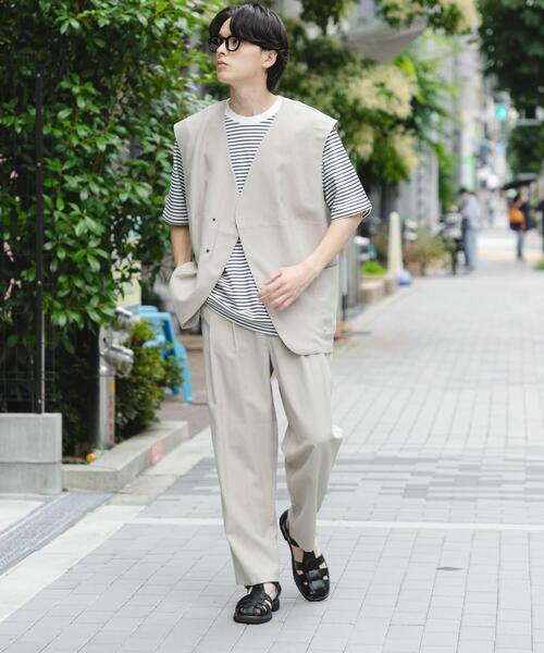 SENSE OF PLACE by URBAN RESEARCH(センスオブプレイスバイアーバンリサーチ)の「リネンブレンド2タックテーパードパンツ(その他パンツ・メンズ・ブラック/ベージュ・LARGE/MEDIUM)」の21枚目の写真