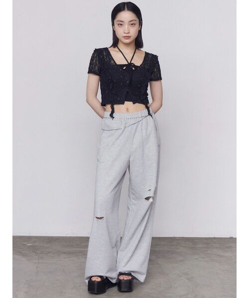 EMODA(エモダ)の「ラッフルカットツインセット(Tシャツ/カットソー・レディース・グレー/ホワイト/ブラック・FREE)」の18枚目の写真