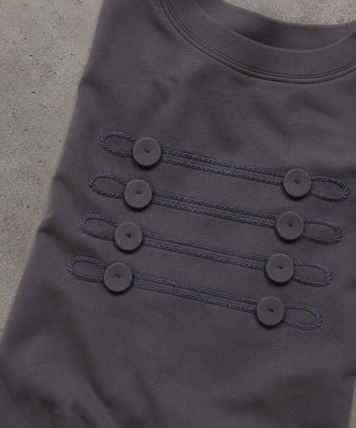 SPINNS(スピンズ)の「半袖Tシャツ/ナポレオンボタン/韓国ガーリー(Tシャツ/カットソー・レディース・ネイビー/ミント・ONESIZE)」の13枚目の写真