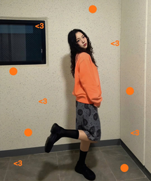 MTTIRE（マティレ）の「ME WASHED OVERLAY SWEATSHIRT / ORANGE（スウェット）」
