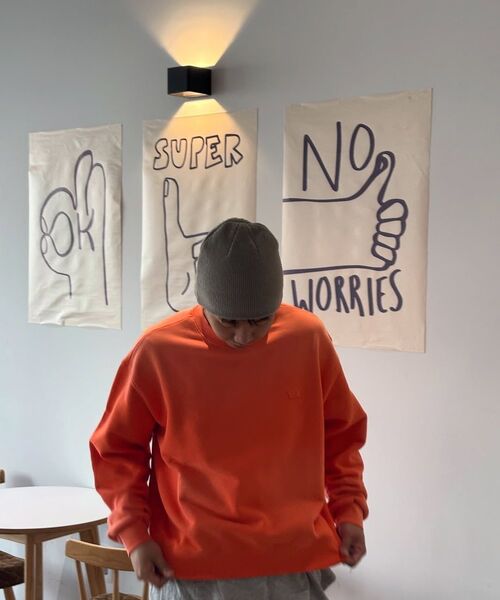 MTTIRE（マティレ）の「ME WASHED OVERLAY SWEATSHIRT / ORANGE（スウェット・レディース・その他・MEDIUM/LARGE/X-LARGE/SMALL）」の5枚目の写真