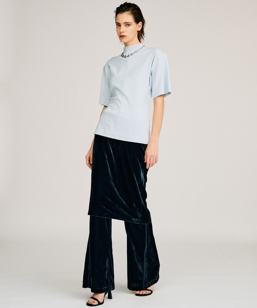 PRANK PROJECT(プランクプロジェクト)の「【2026Autumn Pre-Order】レイヤードベロアパンツ / Layered Velour Pants(その他パンツ・レディース・カーキ/ネイビー・38/36)」の4枚目の写真