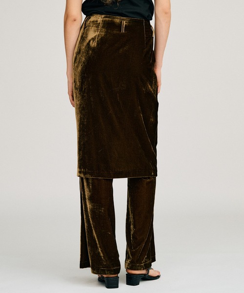 PRANK PROJECT(プランクプロジェクト)の「【2026Autumn Pre-Order】レイヤードベロアパンツ / Layered Velour Pants(その他パンツ・レディース・カーキ/ネイビー・38/36)」の9枚目の写真
