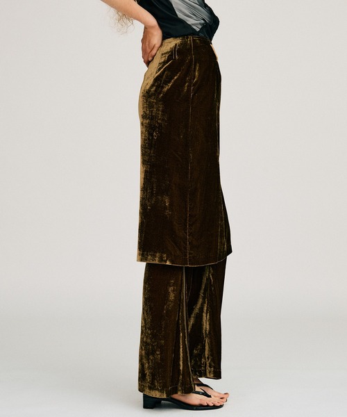 PRANK PROJECT(プランクプロジェクト)の「【2026Autumn Pre-Order】レイヤードベロアパンツ / Layered Velour Pants(その他パンツ・レディース・カーキ/ネイビー・38/36)」の10枚目の写真