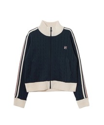 CABLE KNIT TRACK TOP / ケーブルニット トラックトップ