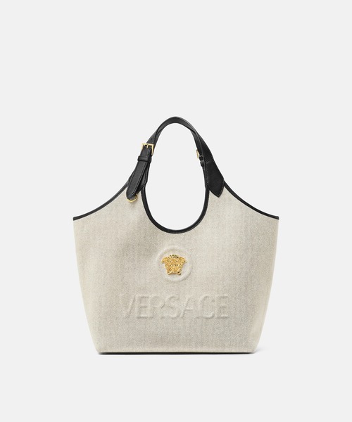 VERSACE(ヴェルサーチ)の「ラ メドゥーサ キャンバス トート(トートバッグ・レディース・ベージュ・ONE SIZE)」の1枚目の写真