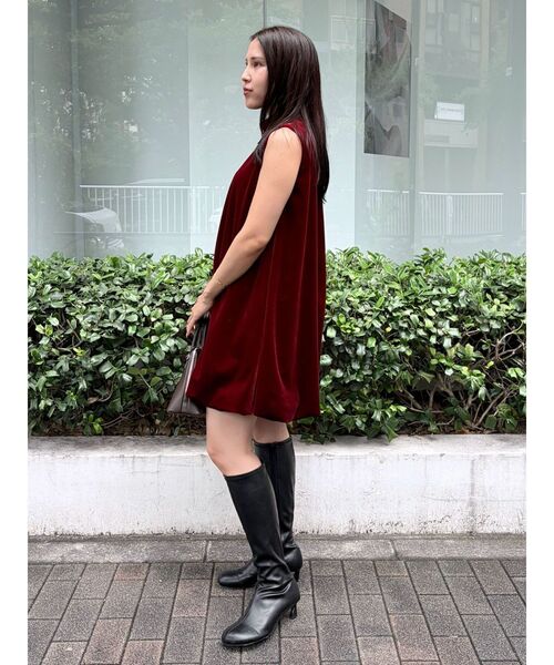 LAGUNAMOON(ラグナムーン)の「LADYベロアバルーンニミワンピース(ワンピース・レディース・レッド/ブラック・MEDIUM/SMALL)」の22枚目の写真
