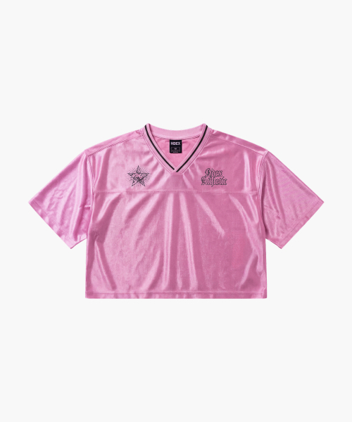 HDEX(エイチデックス)の「スタサテン クロップショートスリーブ (ピンク)(Tシャツ/カットソー・レディース・ピンク・LARGE/MEDIUM)」の2枚目の写真