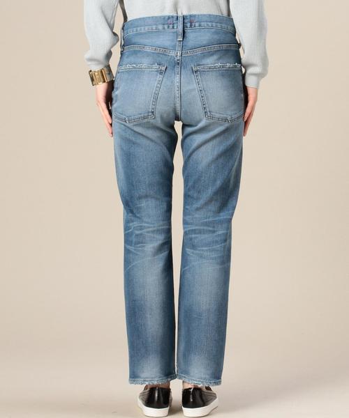 BEAUTY&YOUTH UNITED ARROWS(ビューティーアンドユースユナイテッドアローズ)の「BY RED CARD ダメージデニムパンツ◆(デニムパンツ・レディース・ネイビー・22/23)」の2枚目の写真