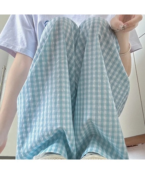 Carpe Diem(カルペディエム)の「ギンガムチェック ワイドパンツ(その他パンツ・レディース・ブルー/ピンク/ミント/ブラック・L/M)」の12枚目の写真