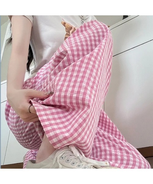 Carpe Diem(カルペディエム)の「ギンガムチェック ワイドパンツ(その他パンツ・レディース・ブルー/ピンク/ミント/ブラック・L/M)」の13枚目の写真