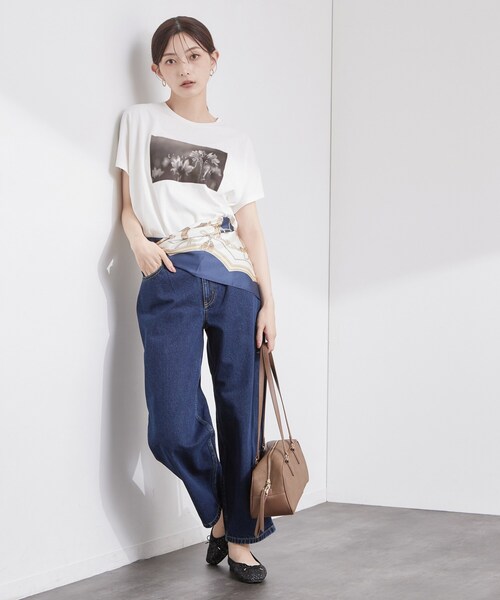 OPAQUE.CLIP(オペークドットクリップ)の「フォトプリントTシャツ【洗濯機OK】(Tシャツ/カットソー・レディース・ブラウン系/チャコールグレー/ホワイト・40/38)」の18枚目の写真