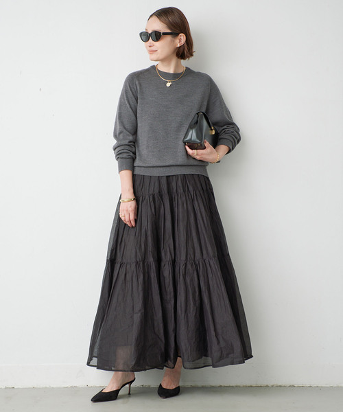 Deuxieme Classe(ドゥーズィエムクラス)の「*WISH クルーネック プルオーバー(ニット/セーター・レディース・チャコールグレー/ベージュ/ブラウン/ネイビー・FREE)」の5枚目の写真