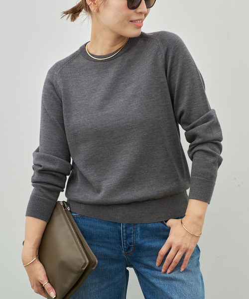 Deuxieme Classe(ドゥーズィエムクラス)の「*WISH クルーネック プルオーバー(ニット/セーター・レディース・チャコールグレー/ベージュ/ブラウン/ネイビー・FREE)」の9枚目の写真