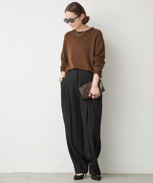 Deuxieme Classe(ドゥーズィエムクラス)の「*WISH クルーネック プルオーバー(ニット/セーター・レディース・チャコールグレー/ベージュ/ブラウン/ネイビー・FREE)」の15枚目の写真