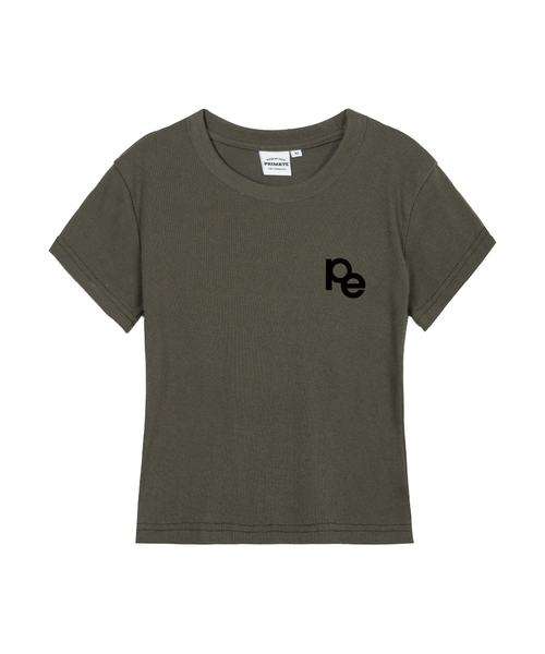 PRIMATE(プライメイト)の「PIVOT レディース スリムフィット 半袖Tシャツ 5 COLORS(Tシャツ/カットソー・レディース・ホワイト/ブラック/カーキ/クリーム/チャコール・SMALL/MEDIUM/LARGE)」の5枚目の写真