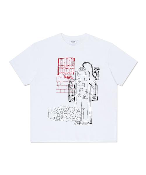 LORES(ロアス)の「Society Tee - White(Tシャツ/カットソー・メンズ・その他・MEDIUM/LARGE/SMALL)」の4枚目の写真