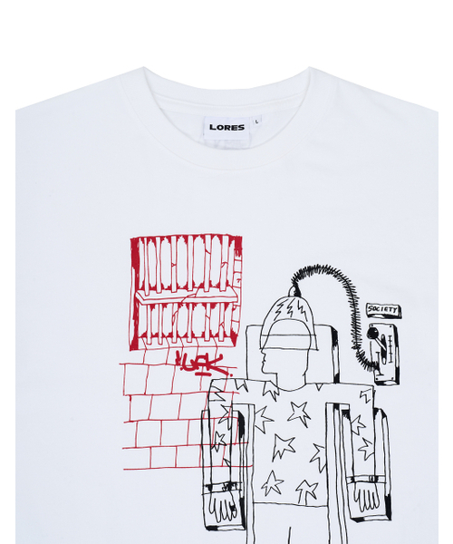 LORES(ロアス)の「Society Tee - White(Tシャツ/カットソー・メンズ・その他・MEDIUM/LARGE/SMALL)」の6枚目の写真