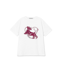 HEART DOG OVERFIT T-SHIRT, WHITE