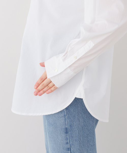 Bennetts Lane Shirts(ベネッツレーンシャツ)の「Bennetts Lane shirts/ベネッツレーンシャツ SLOBE別注 バンドカラーシャツ(シャツ/ブラウス・レディース・ホワイト/ブラウン/ピンク・FREE)」の7枚目の写真