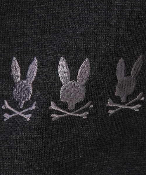 Psycho Bunny(サイコバニー)の「ウォッシャブルウール ミラノリブ 3バニージップパーカ(パーカー・メンズ・チャコールグレー/ネイビー/ライトグレー・MEDIUM/SMALL/X-LARGE/LARGE)」の8枚目の写真
