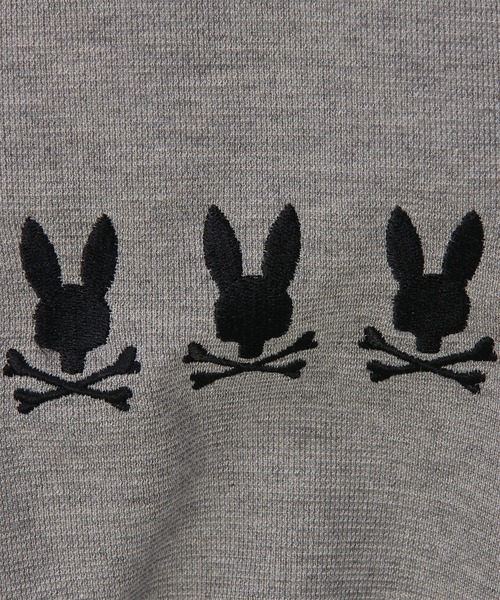 Psycho Bunny(サイコバニー)の「ウォッシャブルウール ミラノリブ 3バニージップパーカ(パーカー・メンズ・チャコールグレー/ネイビー/ライトグレー・MEDIUM/SMALL/X-LARGE/LARGE)」の13枚目の写真