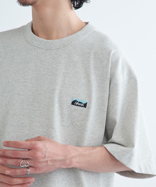 NANGA(ナンガ)の「【NANGA】ECO HYBRID BOX LOGO EMBROIDERY TEE(Tシャツ/カットソー・メンズ・ホワイト/アッシュグレー/ブラック・S/M/L/XL)」の3枚目の写真