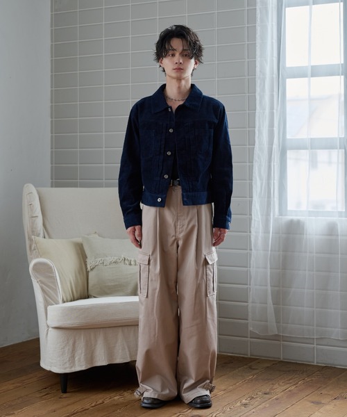 sedacle(セダクル)の「Wide Cargo Chino Pants/ワイドカーゴチノパンツ(チノパンツ・メンズ・ベージュ/ブラック・MEDIUM/LARGE/SMALL)」の6枚目の写真