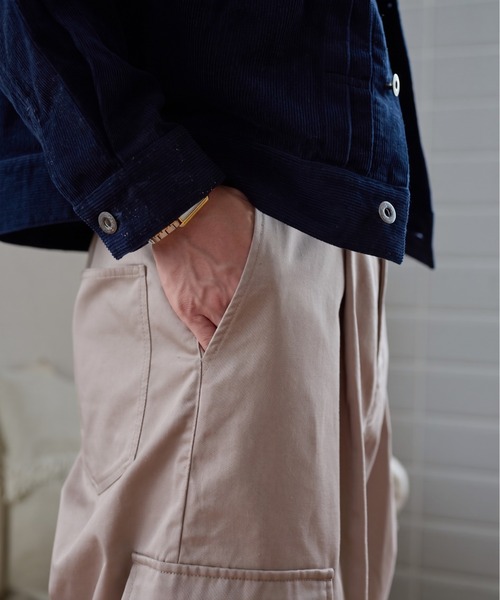 sedacle(セダクル)の「Wide Cargo Chino Pants/ワイドカーゴチノパンツ(チノパンツ・メンズ・ベージュ/ブラック・MEDIUM/LARGE/SMALL)」の11枚目の写真