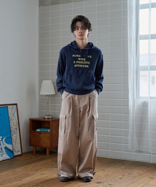 sedacle(セダクル)の「Wide Cargo Chino Pants/ワイドカーゴチノパンツ(チノパンツ・メンズ・ベージュ/ブラック・MEDIUM/LARGE/SMALL)」の9枚目の写真