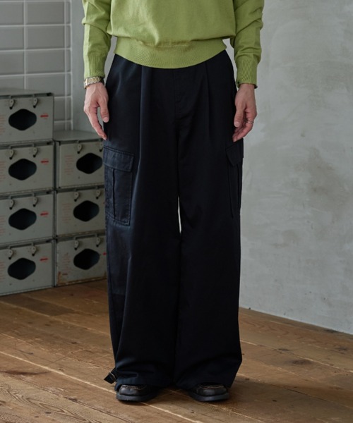 sedacle(セダクル)の「Wide Cargo Chino Pants/ワイドカーゴチノパンツ(チノパンツ・メンズ・ベージュ/ブラック・MEDIUM/LARGE/SMALL)」の17枚目の写真