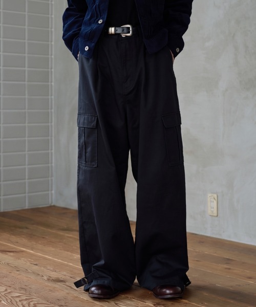 sedacle(セダクル)の「Wide Cargo Chino Pants/ワイドカーゴチノパンツ(チノパンツ・メンズ・ベージュ/ブラック・MEDIUM/LARGE/SMALL)」の15枚目の写真