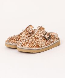 Clarks クラークス SOLSBURY MULE.【本革】レディースカジュアルシューズ スリッポン クロッグ サボ(ソルスブリーミュール) 26327978 ブラウンアニマルプリント