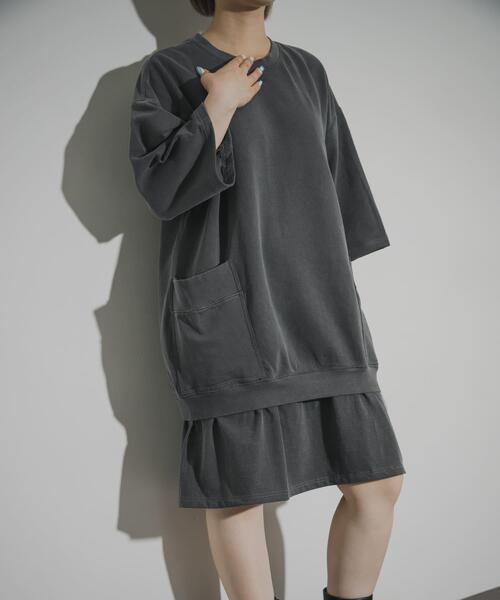 THE GOODLAND MARKET(ザグッドランドマーケット)の「That’s The DRESS Relax(ワンピース・レディース・ダークグレー/ライトブルー・ONE)」の3枚目の写真