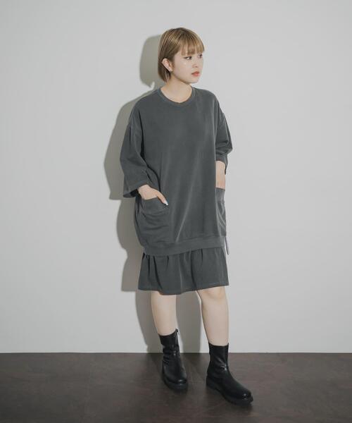 THE GOODLAND MARKET(ザグッドランドマーケット)の「That’s The DRESS Relax(ワンピース・レディース・ダークグレー/ライトブルー・ONE)」の5枚目の写真