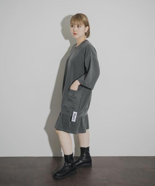 THE GOODLAND MARKET(ザグッドランドマーケット)の「That’s The DRESS Relax(ワンピース・レディース・ダークグレー/ライトブルー・ONE)」の6枚目の写真