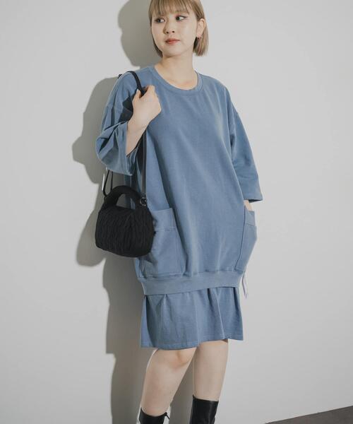 THE GOODLAND MARKET(ザグッドランドマーケット)の「That’s The DRESS Relax(ワンピース・レディース・ダークグレー/ライトブルー・ONE)」の17枚目の写真