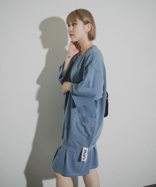 THE GOODLAND MARKET(ザグッドランドマーケット)の「That’s The DRESS Relax(ワンピース・レディース・ダークグレー/ライトブルー・ONE)」の18枚目の写真