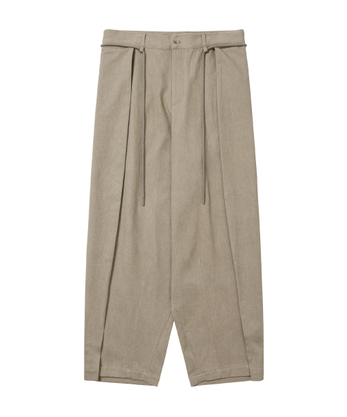 AJOBYAJO（アジョバイアジョ）の「Cotton Twill One Tuck Pants [BEIGE]（その他パンツ・レディース・その他・MEDIUM/LARGE/X-LARGE）」の2枚目の写真