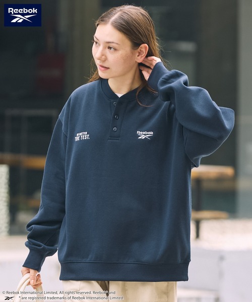 Reebok(リーボック)の「<別注>Reebok / リーボック ダブルロゴ刺繍 ワイドシルエット ヘンリーネック スウェット(スウェット・メンズ・アッシュグレー/ブラック/ダークネイビー・M/S/L)」の17枚目の写真