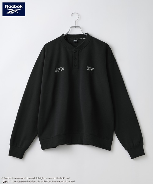 Reebok(リーボック)の「<別注>Reebok / リーボック ダブルロゴ刺繍 ワイドシルエット ヘンリーネック スウェット(スウェット・メンズ・アッシュグレー/ブラック/ダークネイビー・M/S/L)」の5枚目の写真