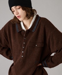 ONCILY（オンシェリー）の「TRADITIONAL LINE COLLAR KNIT POLO / トラディショナルラインニットポロ（ニット/セーター）」