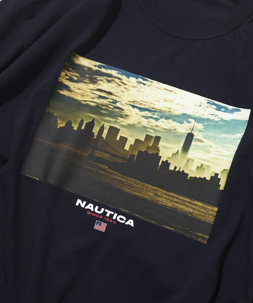 NAUTICA(ノーティカ)の「NAUTICA/ノーティカ Jiro Konami TEE 1(Tシャツ/カットソー・メンズ・ホワイト/ネイビー・SMALL/MEDIUM/LARGE)」の7枚目の写真